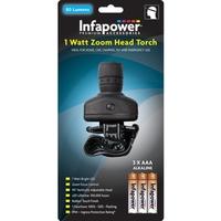 Infapower 1 Watt Zoom Head Torch