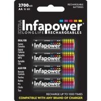 INFAPOWER AA 2700MAH NI-MH Rechargeable Batteries (4-Pack) B004