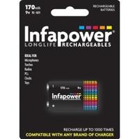 infapower 9v 170mah ni mh rechargeable battery 1 pack b007