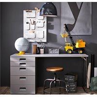 INDUSTRIAL KIDS LOCKER DESK With Storage in Hertog Grey