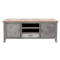 INDUSTRIAL DETROIT TV Unit & Cabinet with Drawer