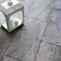 Indus Dark Grey Stone Effect Porcelain Wall & Floor Tile Pack of 6 (L)600mm (W)300mm