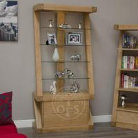 Infinity Designer Oak and Glass Display Cabinet