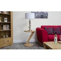 Infinity Solid Oak Round Lamp Table