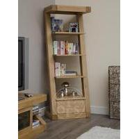 infinity oak designer narrow bookcase