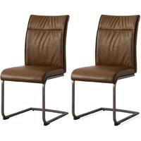 Industrial Faux Leather High Back Dining Chair (Pair)