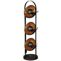 indigo black with gold inner floor lamp