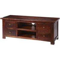 indian hub jaipur dark mango tv cabinet