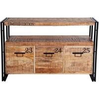 Indian Hub Cosmo Industrial Sideboard with 3 Drawer