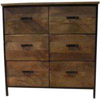 Indian Hub Cosmo Industrial Chest of Drawer - 6 Drawer