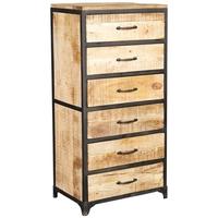 Indian Hub Cosmo Industrial Chest of Drawer - Tall