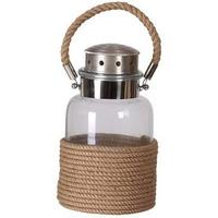 Industrial Accessories Glass Lantern with Rope Wrapped - Large