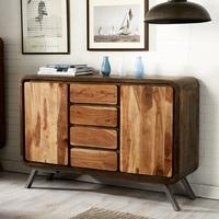 indian hub aspen iron and wooden greeno sideboard