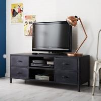 indian hub metalica dark tv media unit