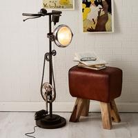 indian hub iron cycle floor lamp