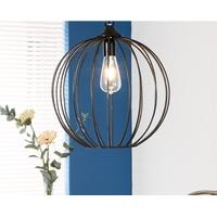 Indian Hub Iron Sphere Cage Hanging Lamp