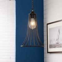 indian hub iron cone cage hanging lamp