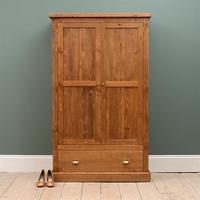 Industrial Pine Double Wardrobe