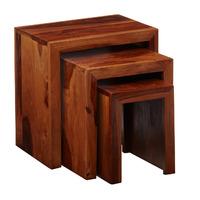 Indian Hub Cube Nest of 3 Tables