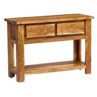 Indian Hub Storm Acacia 2 Drawer Console Table