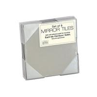 innova 15 x 15 cm square mirror tiles with self adhesive pads pack of  ...