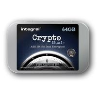 Integral Crypto Dual Plus 197 64GB USB 2.0 Flash Drive with 256-Bit AES Hardware Encryption