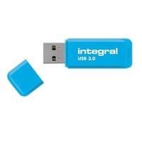 Integral Neon 64 GB USB 3.0 Flash Drive - Blue