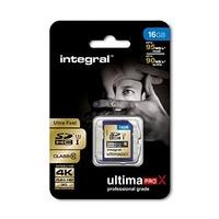 Integral UltimaPro X 16 GB SDXC Ultra High-Speed Class 10 Memory Card, up to 95 MB/s Read, 90 MB/s Write, U3 Rating