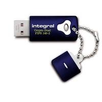 Integral Crypto Dual 140-2 8GB USB 2.0 Flash Drive with 256-Bit Hardware Encryption