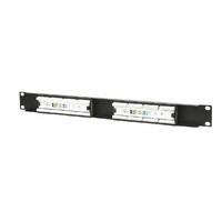 Intellinet 519526 patch panel - patch panels (10Base-T, 100Base-TX, 1000Base-T, Gigabit Ethernet, RJ-45, Cat6, Black, 1U)