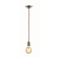 Inlight Twisted Cable Pendant Light Nickel Red