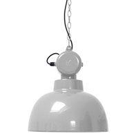 INDUSTRIAL FACTORY PENDANT CEILING LIGHT in Gloss Grey - 55cm