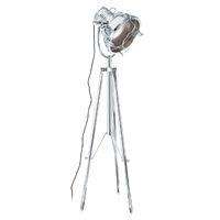 Industrial Revolution Tripod Floor Lamp Metal Chrome