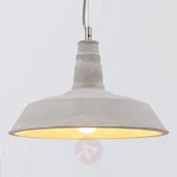 Industrial-looking hanging light Anina, concrete