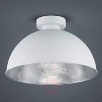 Industrially-infl. Jimmy ceiling light, white/silv