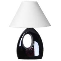 Individual Hoal table lamp, pearl black