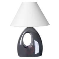 Individual Hoal table lamp, pearl grey