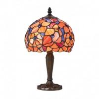 Interiors 1900 64210 Josette Tiffany Small 1 Light Table Lamp Complete With Shade: Height - 340mm