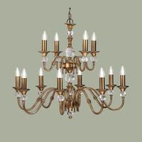 Interiors 1900 LX124P12B Polina Antique Brass 12 Light Ceiling Pendant - Fitting Only