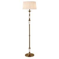 Interiors 1900 70811 Polina Antique Brass Floor Lamp With Beige Shade In Brass
