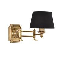 Interiors 1900 69842 Winchester Swing Arm 1 Light Wall Light In Mellow Brass - Fitting Only