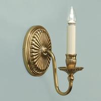 Interiors 1900 ABY133W Fitzroy 1 Light Wall Light In Mellow Brass - Fitting Only
