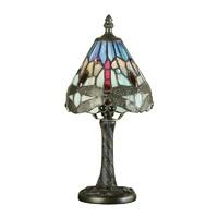 Interiors 1900 64098 Dragonfly Blue Tiffany Mini Table Lamp With Shade - Height: 320mm