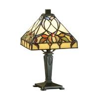 Interiors 1900 63898 Alcea Tiffany Mini Table Lamp With Shade: Height - 300mm