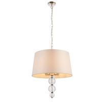 Interiors 1900 70476 Darlaston 4 Light Ceiling Pendant Light In Polished Nickel With Marble Shade