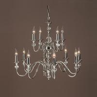 Interiors 1900 LX124P12N Polina Nickel 12 Light Ceiling Pendant Light In Nickel - Fitting Only