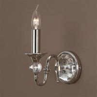 Interiors 1900 LX124W1N Polina Nickel Single Wall Light In Polished Nickel - Fitting Only