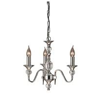 Interiors 1900 LX124P3N Polina Nickel 3 Light Ceiling Pendant In Polished Nickel - Fitting Only