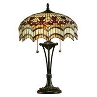 interiors 1900 64377 vesta tiffany medium 2 light table lamp in bronze ...