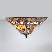 interiors 1900 63948 bernwood tiffany medium 2 light flush ceiing ligh ...